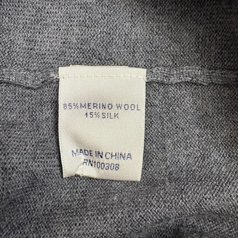 Peter Millar Sweater Vest Mens XL Gray 1/4 Zip Merino Wool Silk Golf Knit